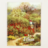 Mädchen im Viktorianischen Garten Planer (Vorderseite)