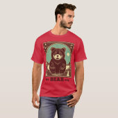 Mädchen im Vintage-Bär-Stil T-Shirt (Vorne ganz)