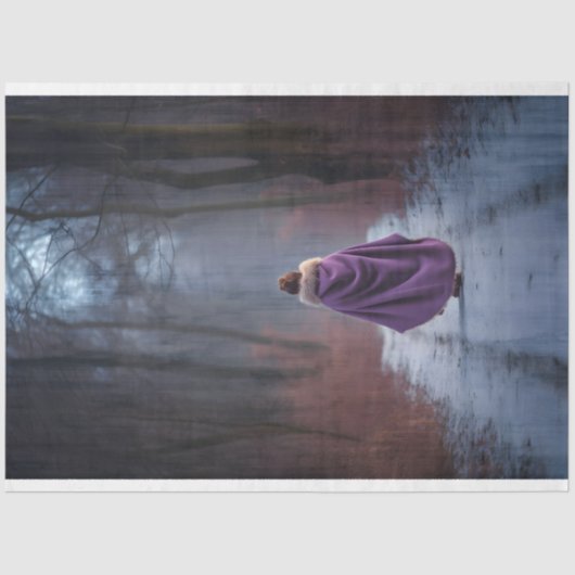 Mädchen im Wald 1 Dekoupage Seidenpapier (Vorderseite)