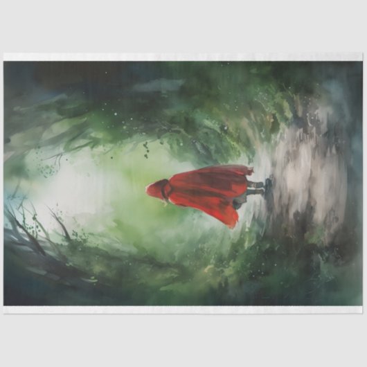 Mädchen im Wald 2 Dekoupage Seidenpapier (Vorderseite)