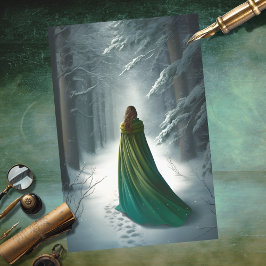 Mädchen im Wald 4 Dekoupage Seidenpapier