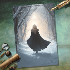 Mädchen im Wald 5 Dekoupage Seidenpapier