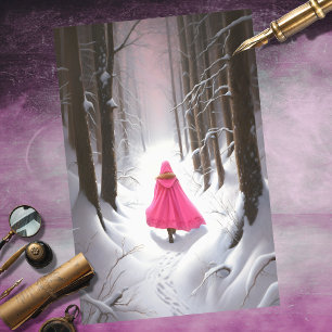 Mädchen im Wald 6 Dekoupage Seidenpapier