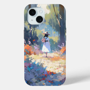 Mädchen im Wald als Impressionismus Case-Mate iPhone Hülle