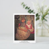 Mädchen im Wald von Paula Modersohn-Becker Postkarte (Stehend Vorderseite)
