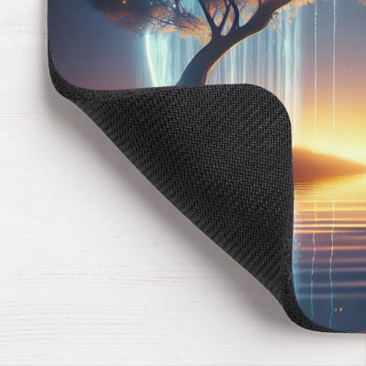 Mädchen im Wasserfall Mousepad (Ecke)