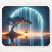 Mädchen im Wasserfall Mousepad (Vorne)