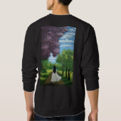 Mädchen im weißen Kleid Sweatshirt (Rückseite)