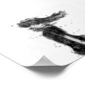 Mädchen im Wind Poster (Ecke)