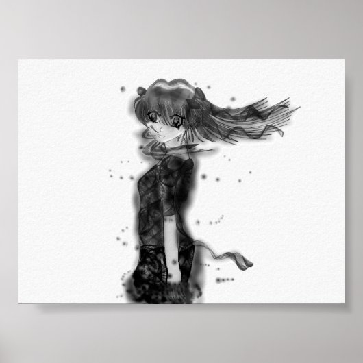 Mädchen im Wind Poster (Vorne)