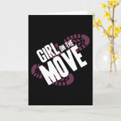 Mädchen in Bewegung Karte (Gelbe Blume)