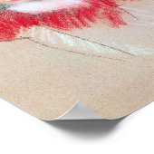 Mädchen in Big Bonnett und Red Dress, Mary Cassatt Poster (Ecke)