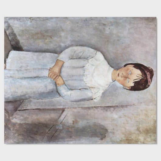 Mädchen in Blau, Modigliani Geschenkpapier (Flach)