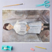 Mädchen in Blau, Modigliani Seidenpapier (Basteln)