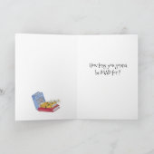 Mädchen in blauem Stuhl, wie lange du noch böse se Karte (Innenseite)