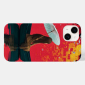 Mädchen in Boat Under Soft Light iPhone Case (Rückseite (Horizontal))