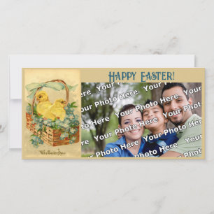 Mädchen in Bonnet Osterfoto-Karte Feiertagskarte