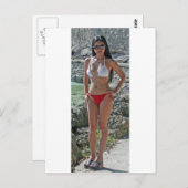 Mädchen in Boracay Postkarte (Vorne/Hinten)