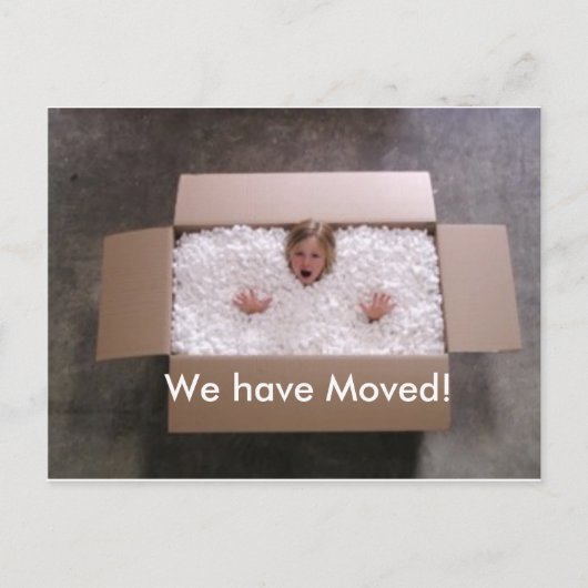 Mädchen in Box- Ankündigungspostkarte (Vorderseite)