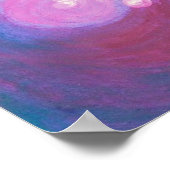 Mädchen in Bubblebath mit Kerzen und Rose Poster (Ecke)