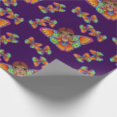 Mädchen in Butterfly-Flügeln Geschenkpapier (Ecke)