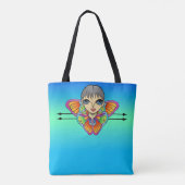 Mädchen in Butterfly-Flügeln ummantelt Tasche (Rückseite)