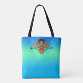 Mädchen in Butterfly-Flügeln ummantelt Tasche (Rückseite)