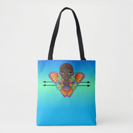 Mädchen in Butterfly-Flügeln ummantelt Tasche (Vorderseite)