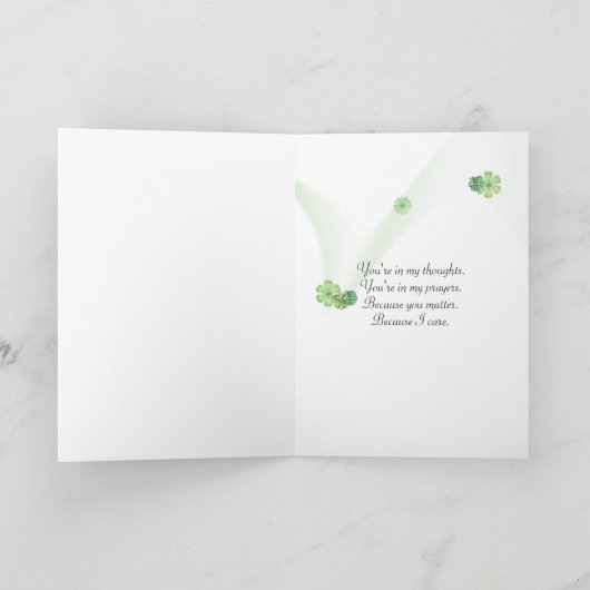 Mädchen in Daisy Field denken Sie an Sie Karte (Innenseite)