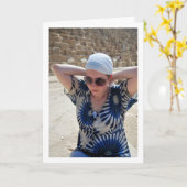 Mädchen in den Pyramiden von Gizeh Karte (Gelbe Blume)