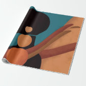 Mädchen in den Tropen. Schöne Afrikanerin. Schwarz Geschenkpapier (Ungerollt)