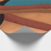 Mädchen in den Tropen. Schöne Afrikanerin. Schwarz Geschenkpapier (Ecke)