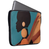 Mädchen in den Tropen. Schöne Afrikanerin. Schwarz Laptopschutzhülle (Vorne Rechts)