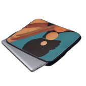 Mädchen in den Tropen. Schöne Afrikanerin. Schwarz Laptopschutzhülle (Vorne Knopf)