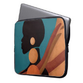 Mädchen in den Tropen. Schöne Afrikanerin. Schwarz Laptopschutzhülle (Vorderseite Links)