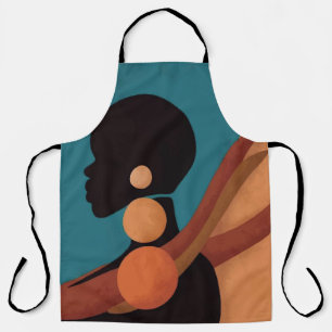 Mädchen in den Tropen. Schöne Afrikanerin. Schwarz Schürze