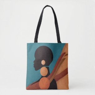 Mädchen in den Tropen. Schöne Afrikanerin. Schwarz Tasche
