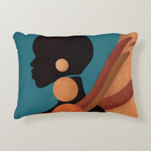 Mädchen in den Tropen. Schöne afrikanische Frau. S Dekokissen