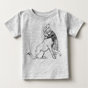 Mädchen in der Hundeleitung Baby T-shirt