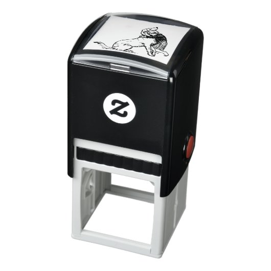 Mädchen in der Hundeleitung Permastempel (Produkt)