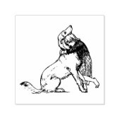 Mädchen in der Hundeleitung Permastempel (Design)