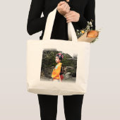 Mädchen in der Kimono-Tasche Jumbo Stoffbeutel (Vorderseite (Produkt))