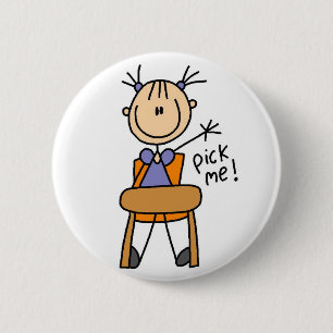 Mädchen in der Klasse Button
