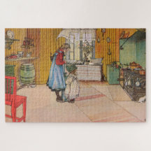 Mädchen in der Küche (klassische schwedische Kunst