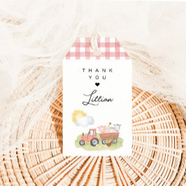 Mädchen in der Landwirtschaft Danke Geschenkanhänger