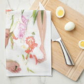 Mädchen in der Milch mit Blume Geschirrtuch (Viertel Falte)