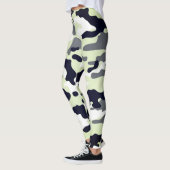 Mädchen in der Mode Green Black & White Army Leggings (Links)