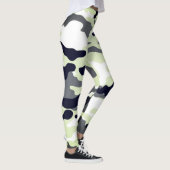 Mädchen in der Mode Green Black & White Army Leggings (Rechts)