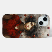Mädchen in der roten Modernen Kunst Case-Mate iPhone Hülle (Rückseite (Horizontal))