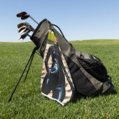 Mädchen in der Sandfalle Golfhandtuch (Gras)